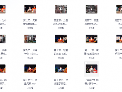 零基础减脂塑形—男女适用-课程教程